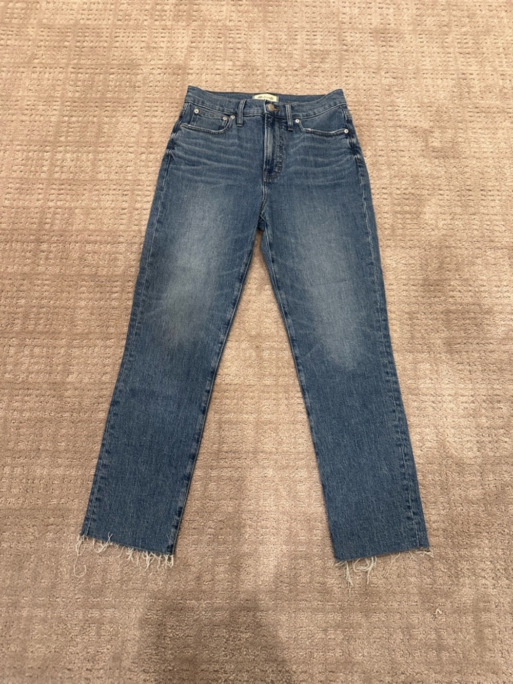 Madewell Perfect Vintage Straight Leg Jeans - Medium Blue